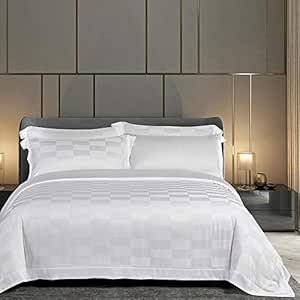 Ultra Soft & Cooling Fibre  Collection Bedsheet Set,1500 Thread Count,Jacquard Bedset Bed Sheet,Beddings (Without Quilt Cover-Single)