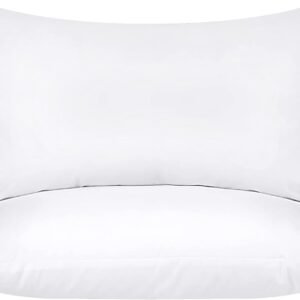 Throw Pillows Insert (Pack of 2, White) - 12 x 20 Inches Bed and Couch Pillows - Indoor Decorative Pillow