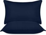 Bed Pillows for Sleeping (Navy), Queen Size, Set of 2, Hotel Pillow, Cooling Pillows for Side, Back or Stomach Sleepers