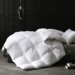 King Size Heavyweight Feathers Down Comforter for Winter /Sleeper - Ultra-Soft 750 Fill-power Hotel Collection Comforter, 65 Oz Fluffy Thicker Duvet Insert(106x90, Solid White)