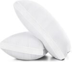 Hotel Bed Pillows Queen Size Set of 2- Medium Soft Down Alternative Pillow with Cooling Side Mesh for Side, Back or Stomach Sleepers